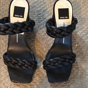 Dolce Vita Black Braided Women's Sandals